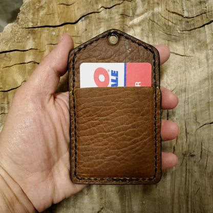 Luggage tag or a Lanyard Wallet made by Lazy 3 Leather Company