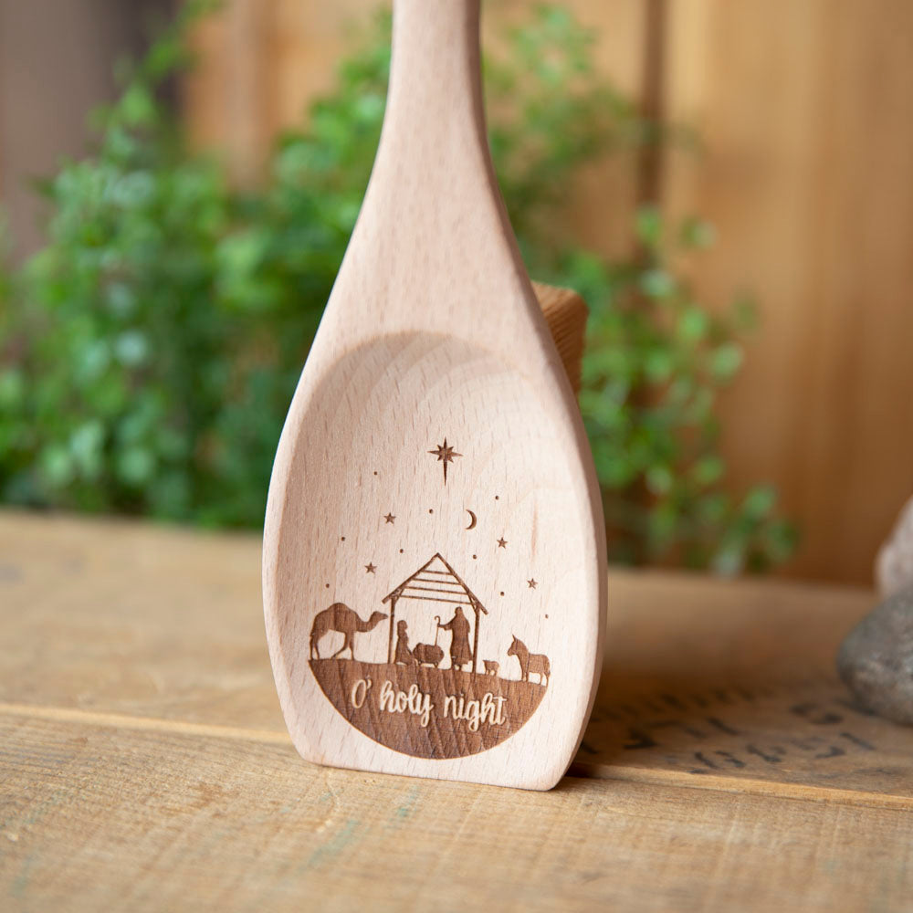 Wood Spoon Laser Engraved - Lazy 3 Leather Company