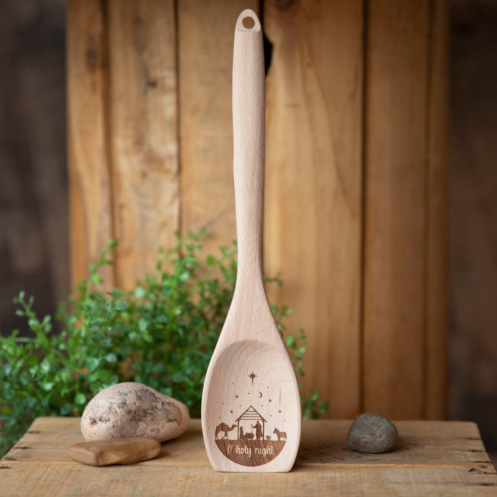 Wood Spoon Laser Engraved - Lazy 3 Leather Company