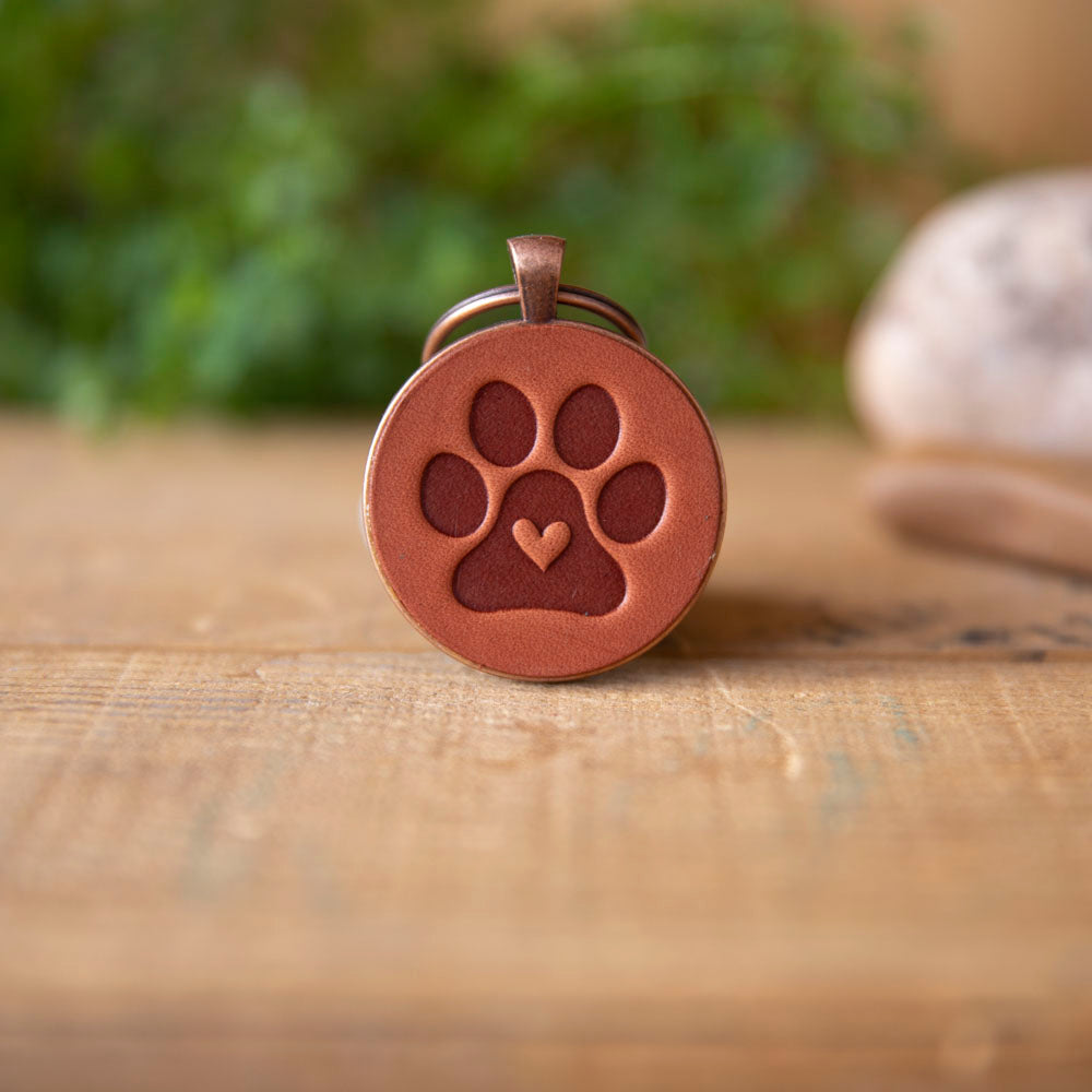 Paw with Heart Keychain