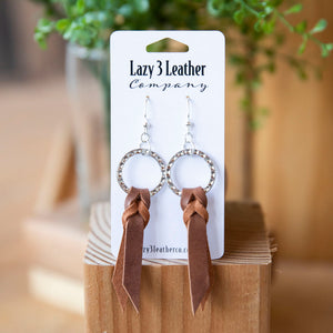Saddle Knot Earrings - Lazy 3 Leather Company