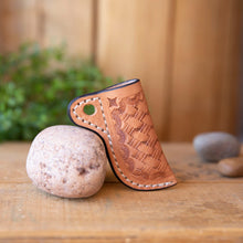 Load image into Gallery viewer, Hand Tooled Leather Knife Sheath - Lazy 3 Leather Company