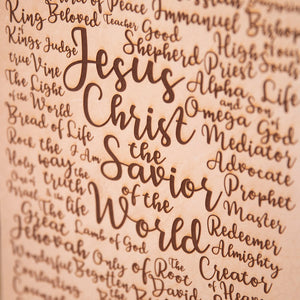 Names of Jesus Leather Wall Art