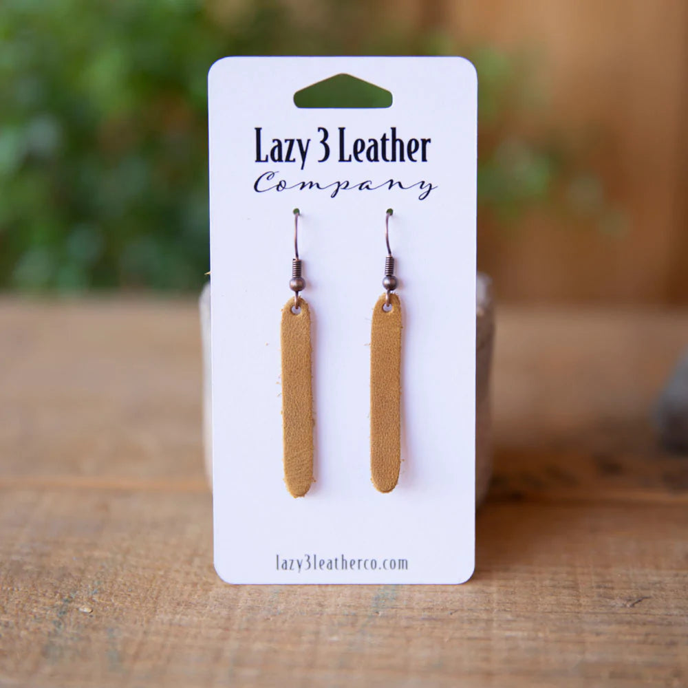 Bar Earring - Lazy 3 Leather Company