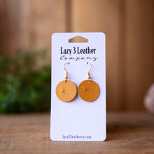 Load image into Gallery viewer, Round Circle Leather Earring